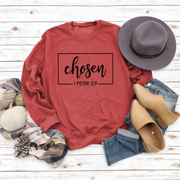 Red sweater (black font) / S
