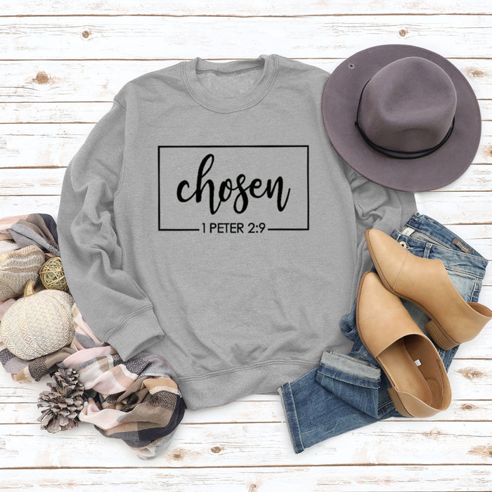 Grey sweater (black font) / S