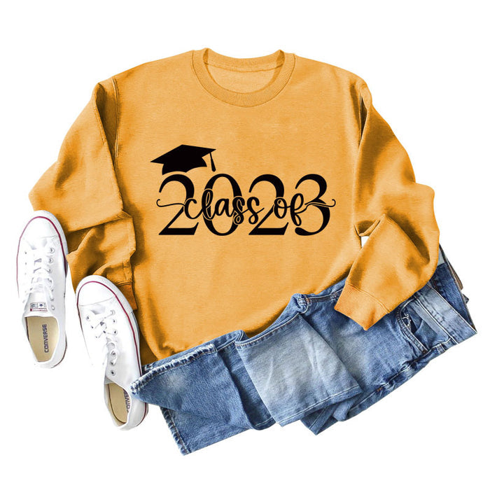 Yellow sweater (black font) / S