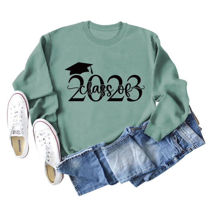 Light green sweater (black font) / S