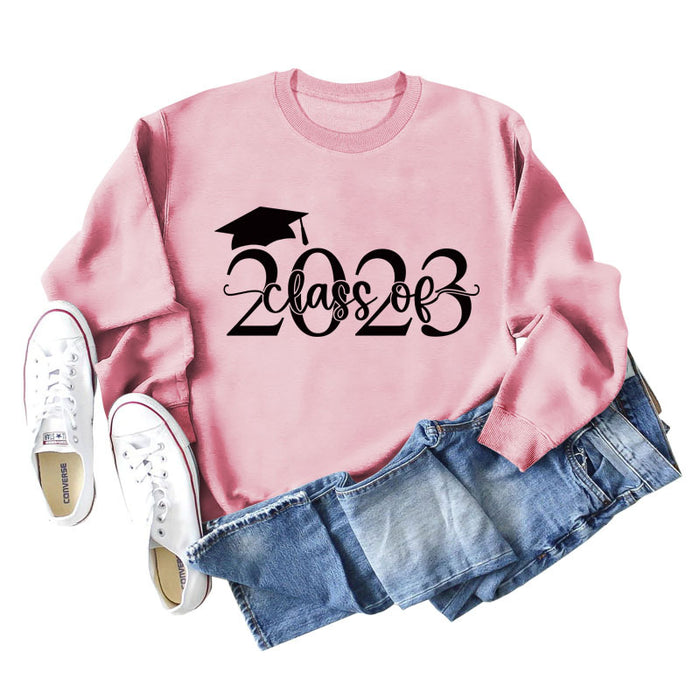 Pink sweater (black font) / S