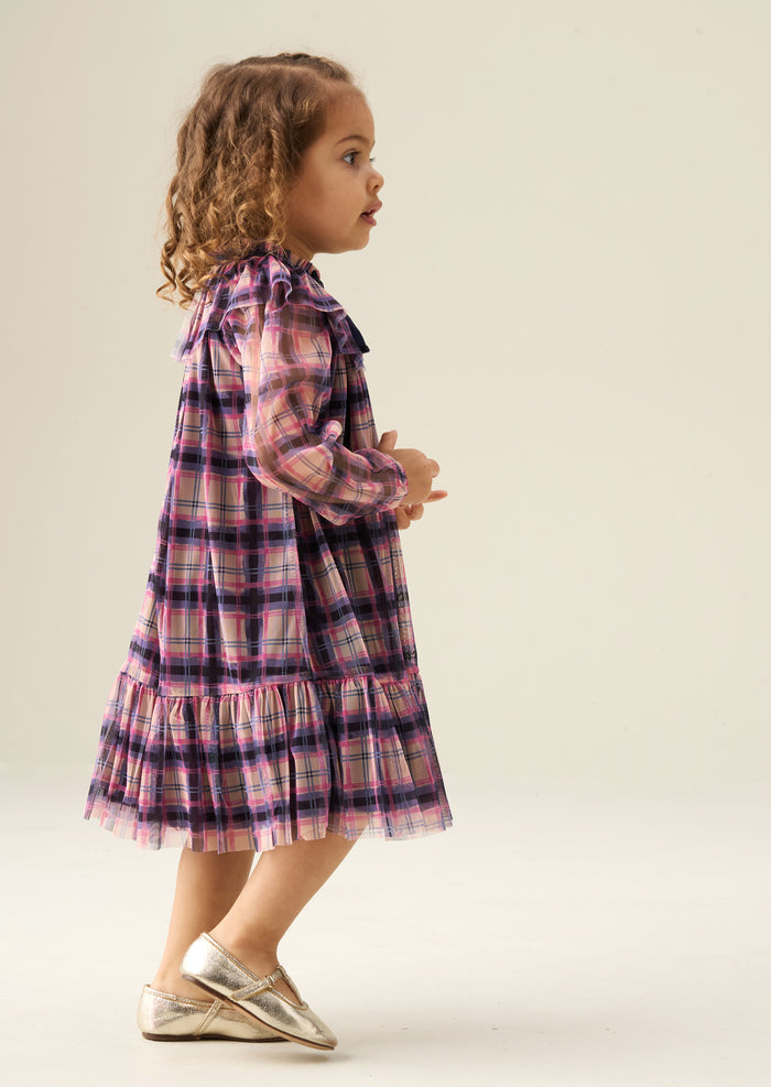 Cleo Check Mesh Dress