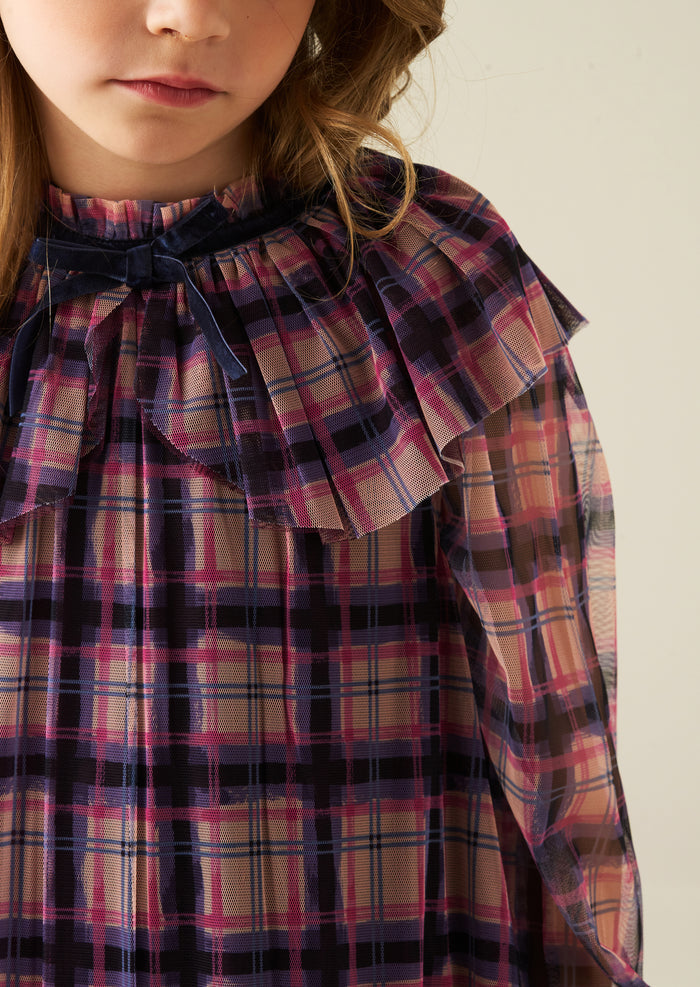 Cleo Check Mesh Dress