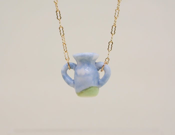 Cloudy Fields Pot Necklace