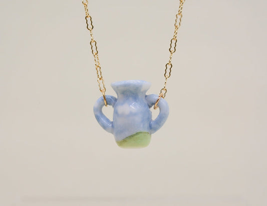 Cloudy Fields Pot Necklace