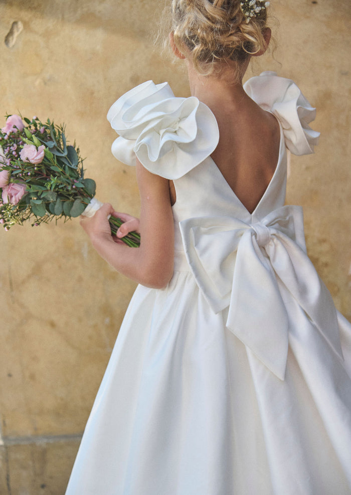 Coco Puff Sleeve Bow Back Dress