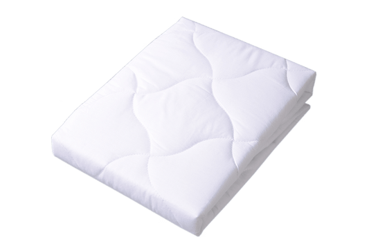 White quilted mattress topper from Cocoon Nest Mattress Protector Set for Toshi Baby strollers