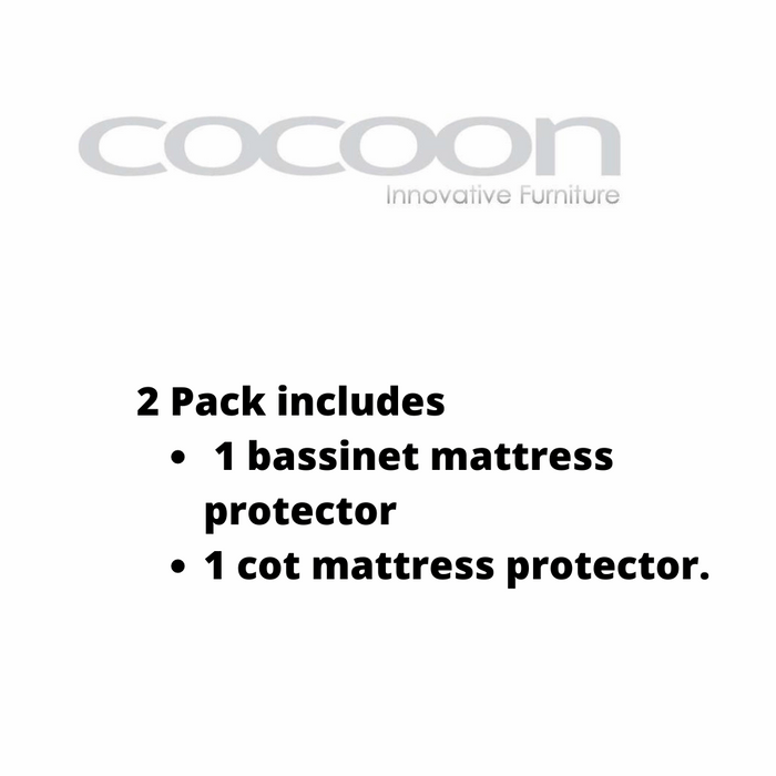 Two-pack Cocoon Nest Mattress Protectors for baby strollers and Toshi Baby beds