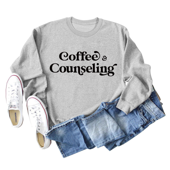 Grey sweater (black font) / S
