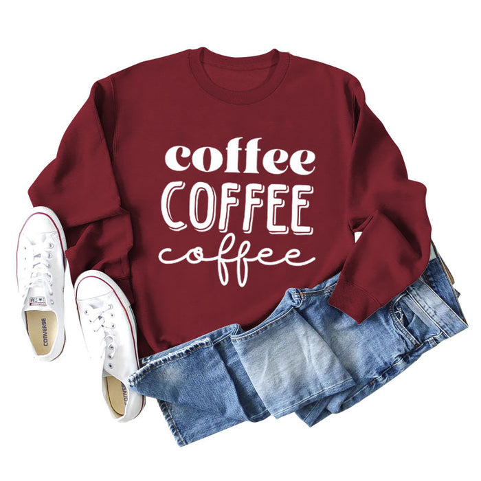 Red wine sweater (white font) / S