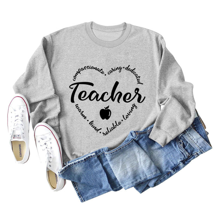 Grey sweater (black font) / S