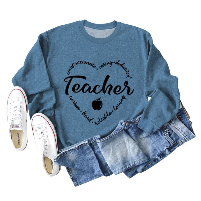 Blue sweater (black font) / S