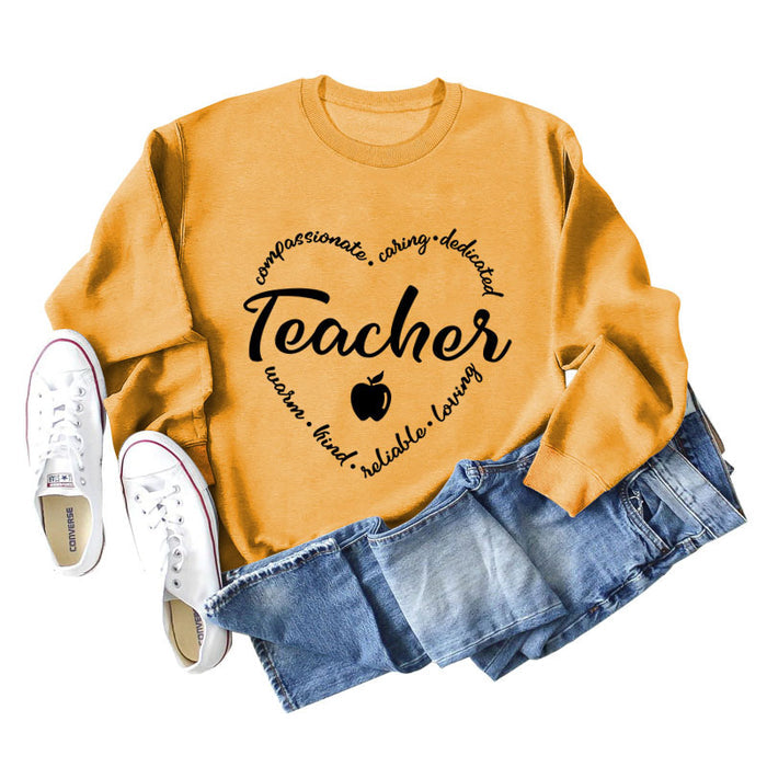 Yellow sweater (black font) / S
