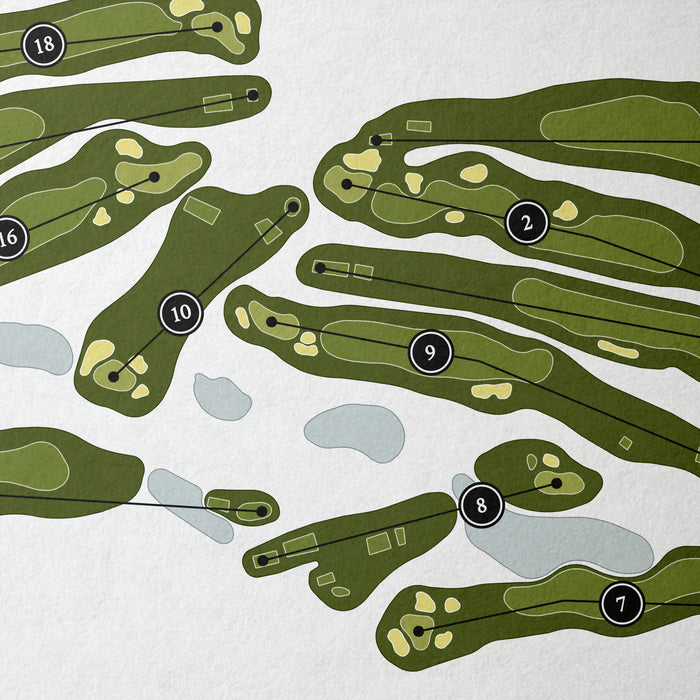 Connecticut Golf Club | Golf Course Print | Close Up