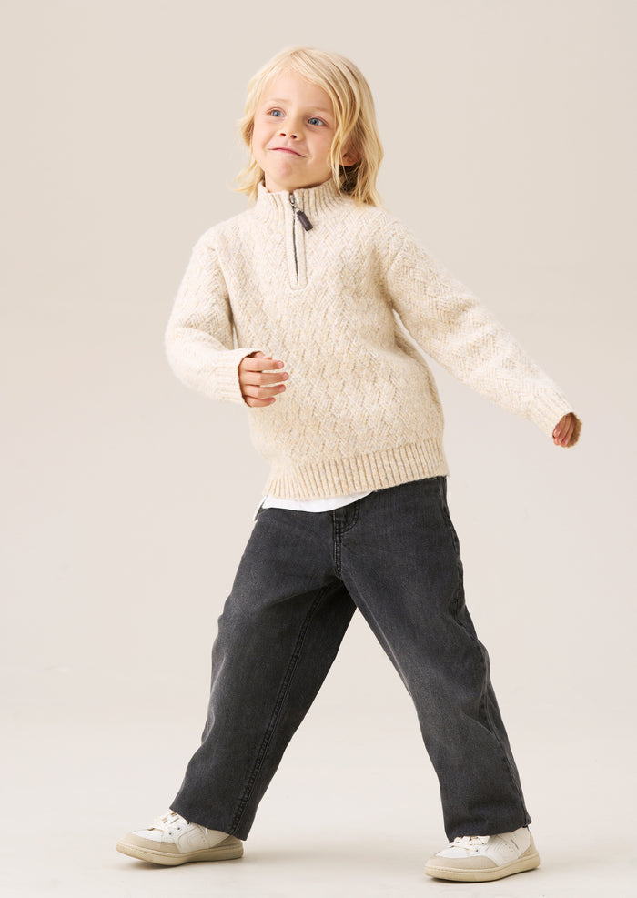 Connor Cable Knit Zip Neck