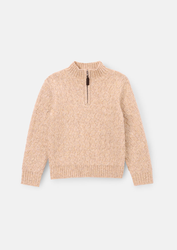 Connor Cable Knit Zip Neck