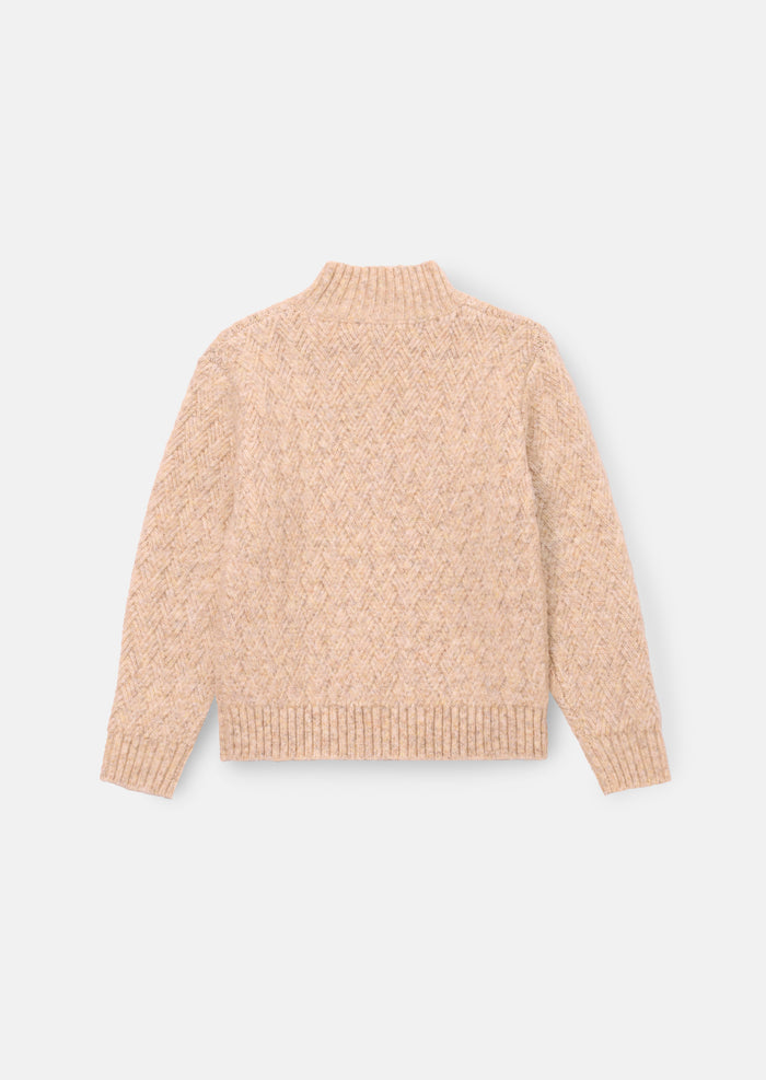 Connor Cable Knit Zip Neck