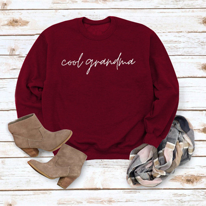 Red wine sweater (white font) / S