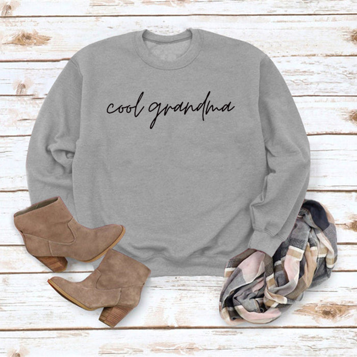 Grey sweater (black font) / S