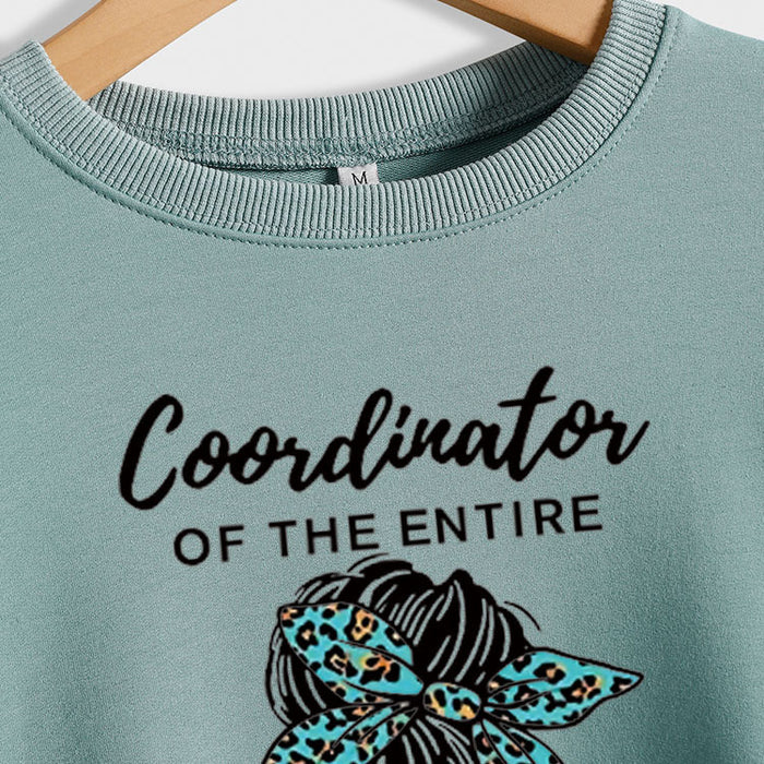 Coordinator of The Entire Letter Printing Fashion Long Sleeve Sweater