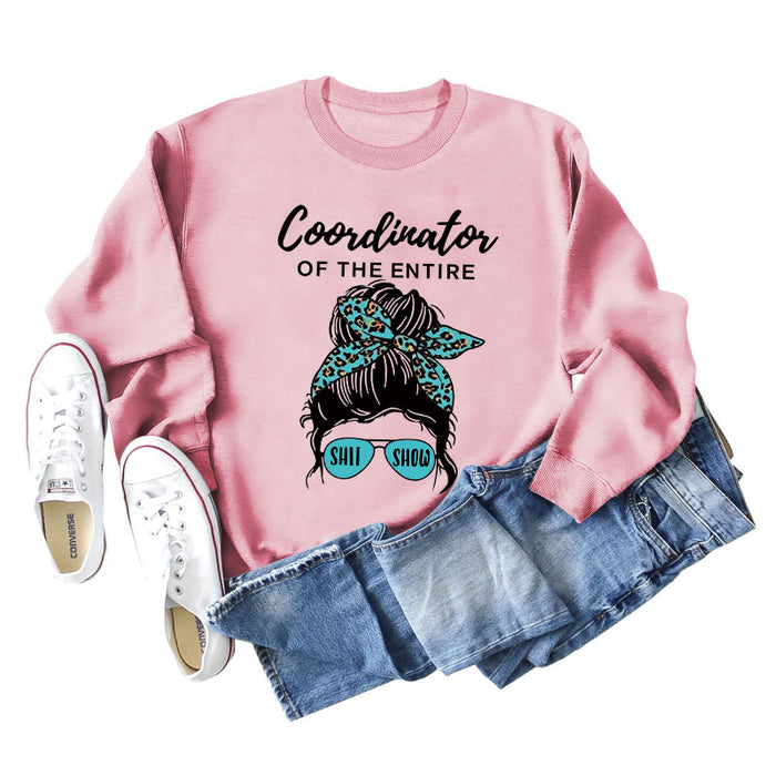 Coordinator of The Entire Letter Printing Fashion Long Sleeve Sweater