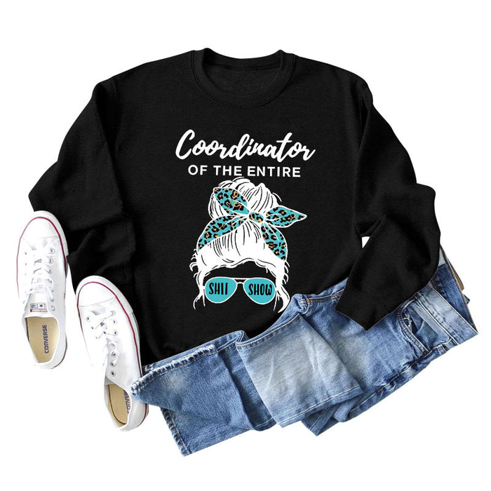 Coordinator of The Entire Letter Printing Fashion Long Sleeve Sweater