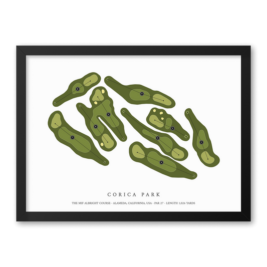 Corica Park - The Mif Albright Course | Golf Course Map | Black Frame