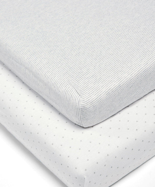 Mamas & Papas Sheets Welcome to the World 2 Pack Fitted Sheets  - Stars & Stripes