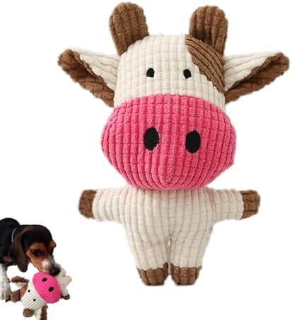 Cow Plush Dog Toy Squeaky Dog Toys Pet Clever
