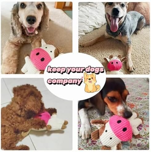 Cow Plush Dog Toy Squeaky Dog Toys Pet Clever