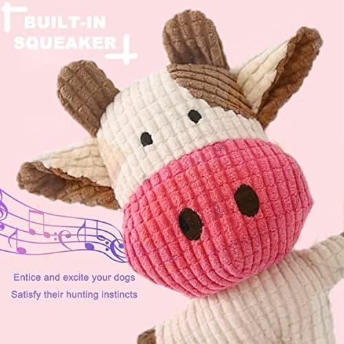 Cow Plush Dog Toy Squeaky Dog Toys Pet Clever