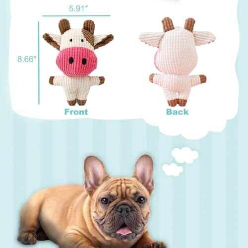 Cow Plush Dog Toy Squeaky Dog Toys Pet Clever