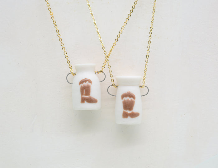 Cowboy Boot Pot Necklace - Juice Ceramics