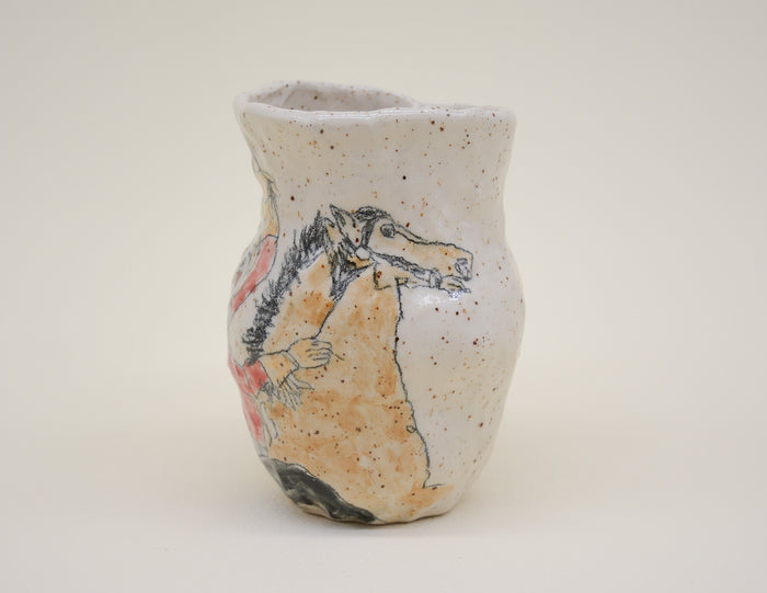 Cowgirl Hand Built Vase
