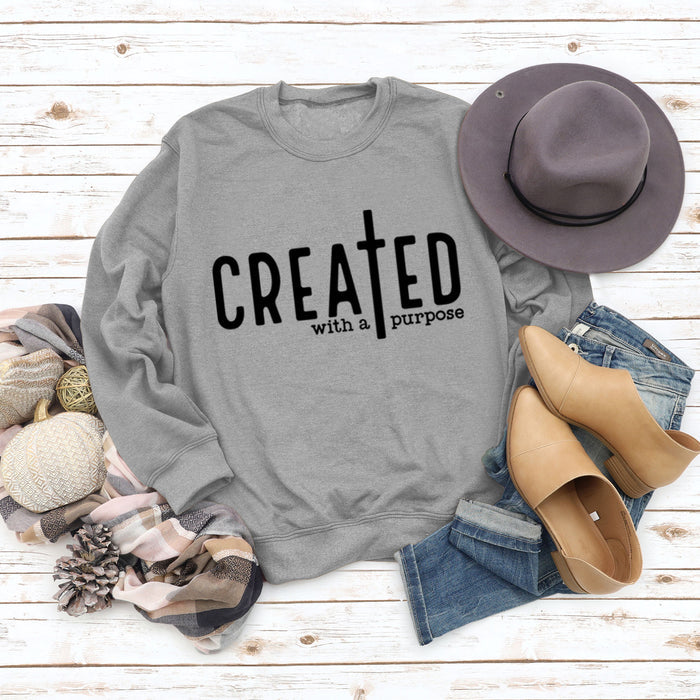 Gray sweater (black font) / S