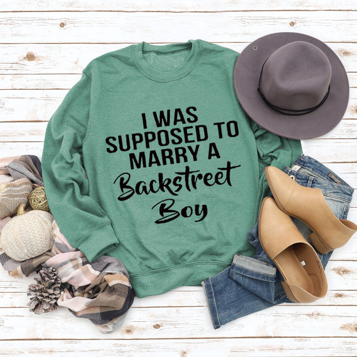 Light green sweater (black font) / S