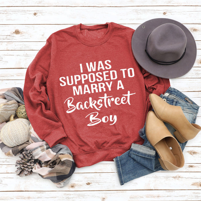 Red sweater (white font) / S