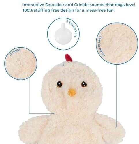 Crinkle Chicken Dog Toy Toys Pet Clever