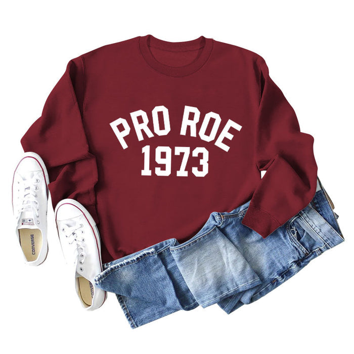 Wine red sweater (white font) / S