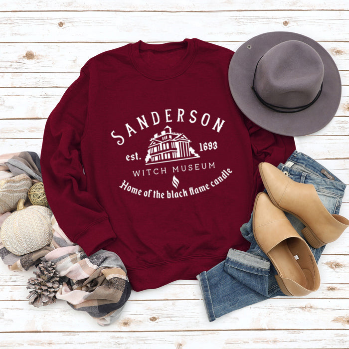 Red wine sweater (white font) / S