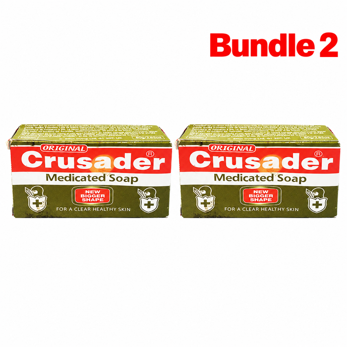 Crusader Medicated Soap, deep-cleansing medicated soap bar designed to wash away dirt, oil, and impurities while leaving skin feeling clean, fresh, smooth, and refreshed for daily bathing.