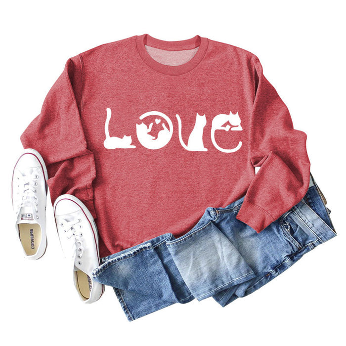 Red sweater (white font) / S