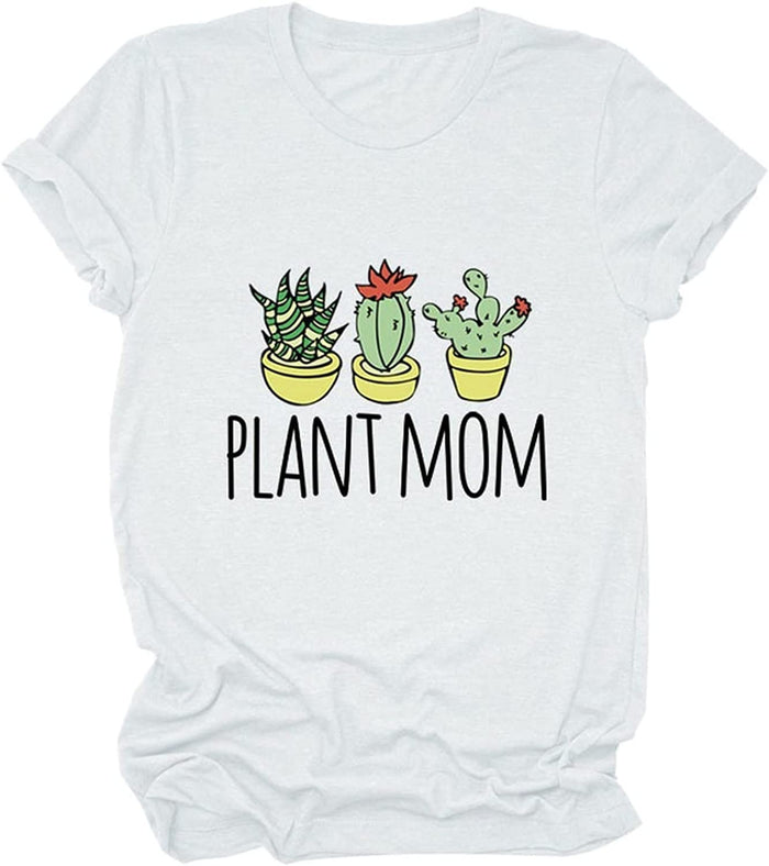 Cute Plant Mom Shirt Women Plant Lover Gift Graphic Tees