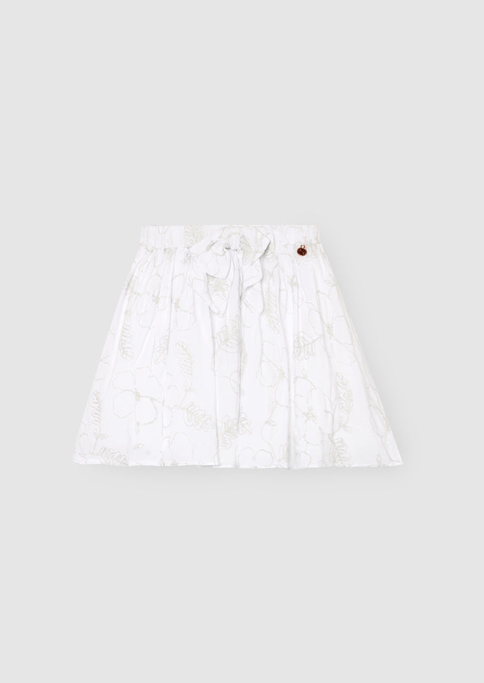 Dahlia Floral Embroidered Skirt