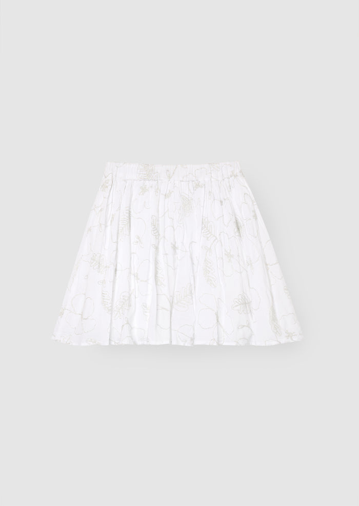 Dahlia Floral Embroidered Skirt