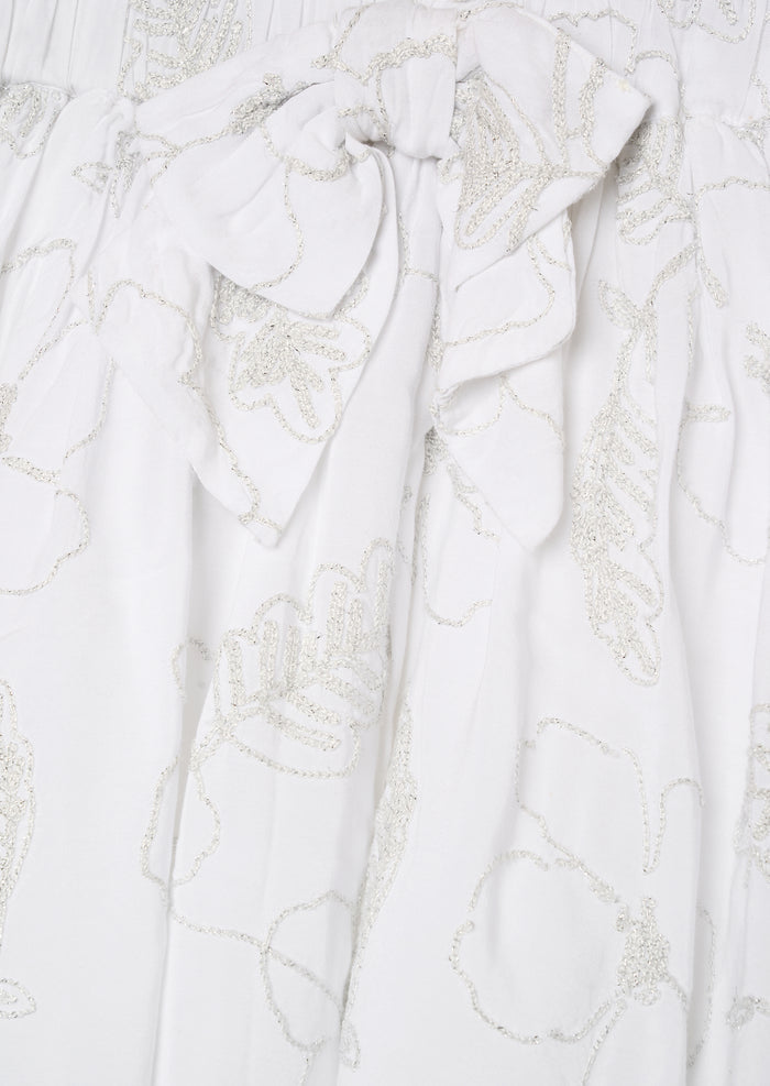 Dahlia Floral Embroidered Skirt