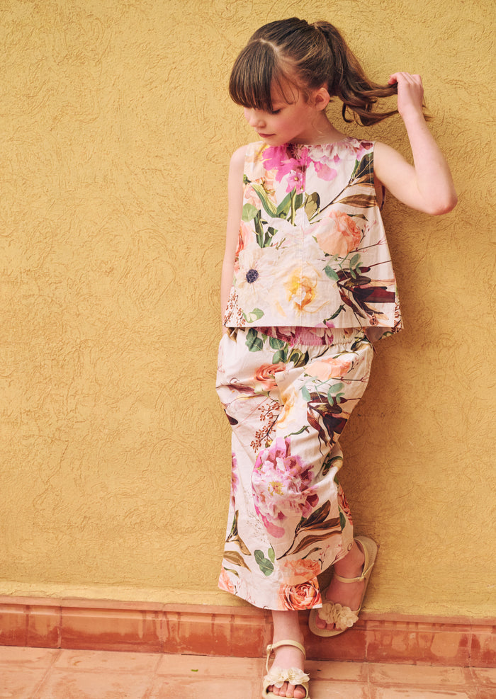 Dahlia Multi Tie Side Floral Trousers