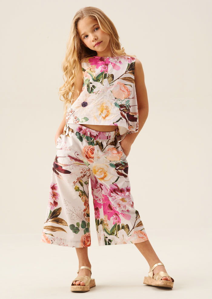 Dahlia Multi Tie Side Floral Trousers