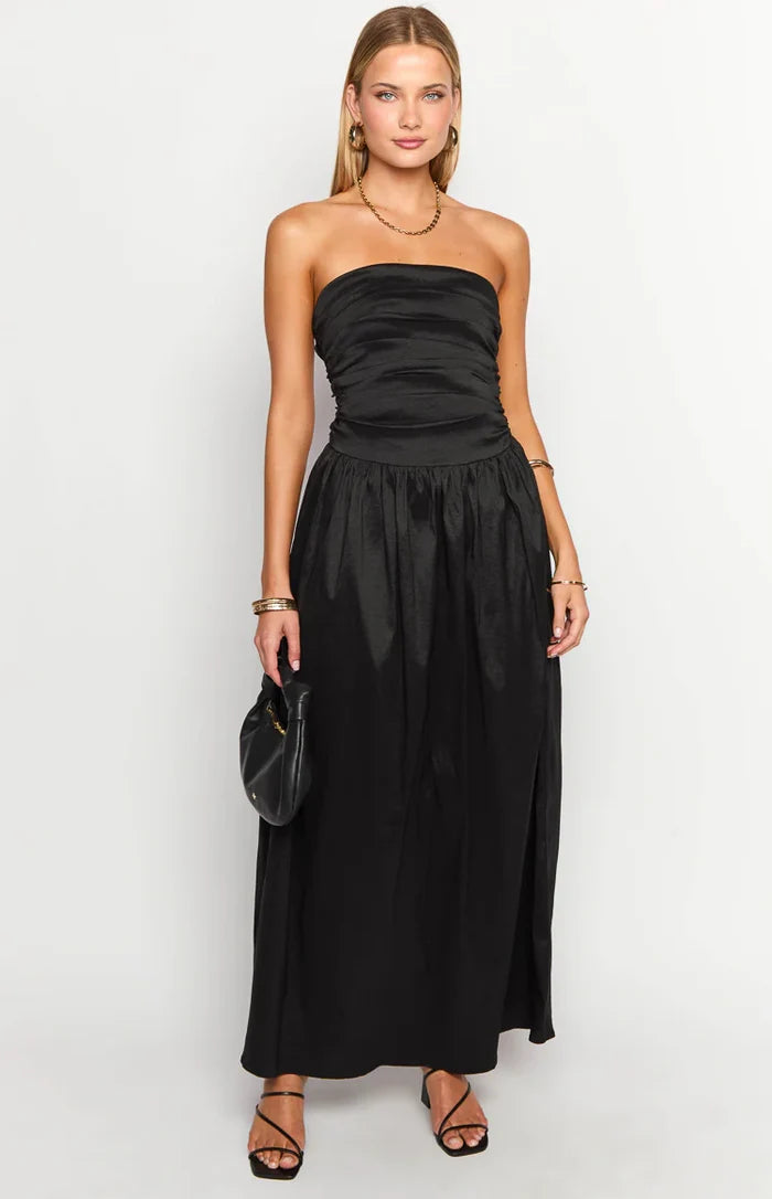 Dayton Black Strapless Maxi Dress