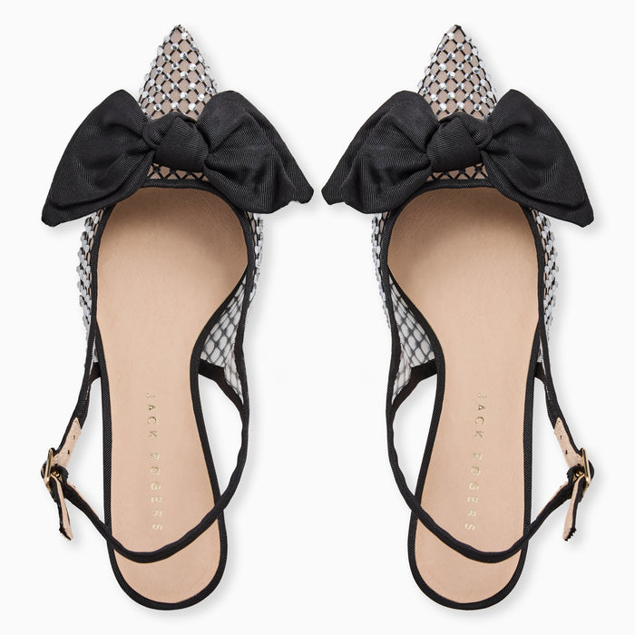 Debra Jeweled Sling Kitten Heel